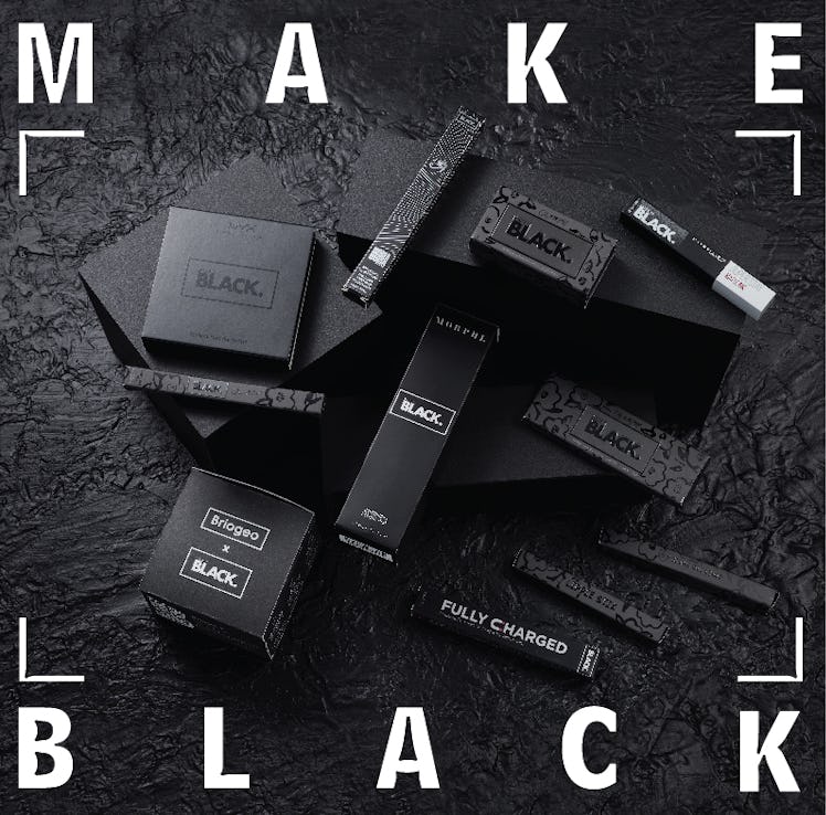 Make It BLACK's limited edition, all-black line featuring items from Morphe, Briogeo, and more.