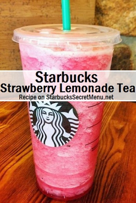 These Starbucks secret menu Valentine's Day 2021 drinks include a strawberry lemonade.