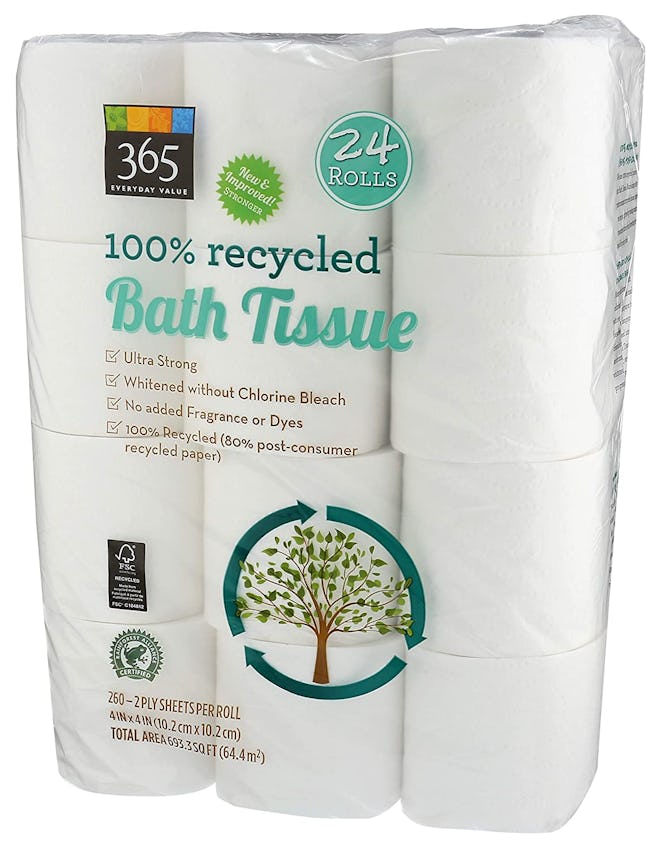 365 Everyday Value 100% Recycled Bathroom Tissue (2-Ply, 24 Rolls)
