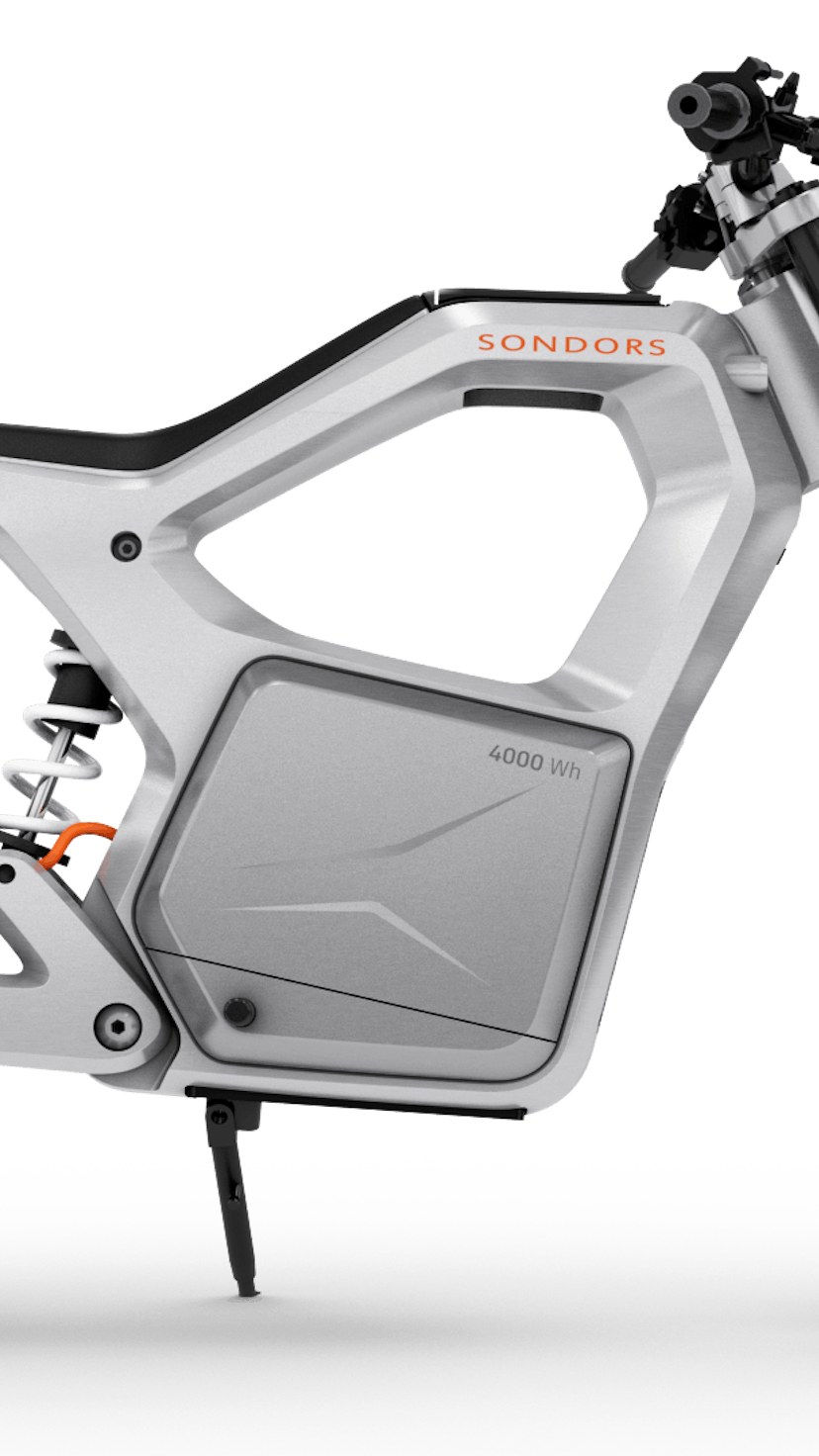 The Sondors Metacycle, an affordable electric motorcycle.