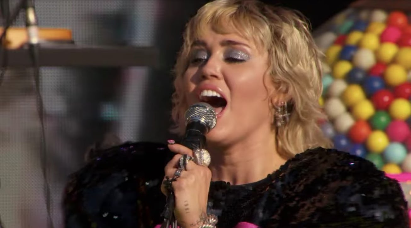 Miley Cyrus performs "Angel Like You" for her Super Bowl TikTok Tailgate Pre-Show concert.