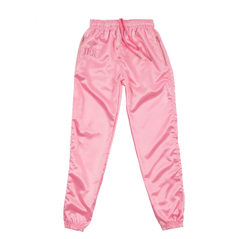 Pink Tiér Satin Pants