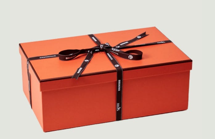 Orange Birkinstock packaging