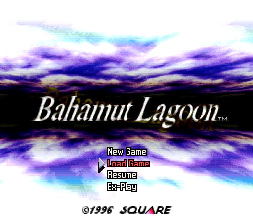 The title screen of 'Bahamut Lagoon'