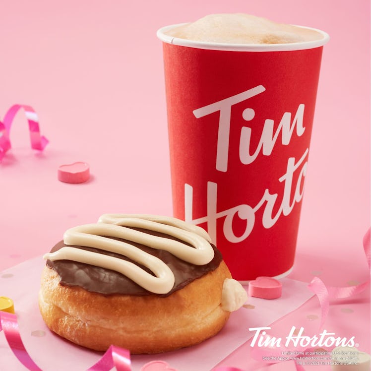 Tim Hortons' Valentine's Day 2021 deal includes a free donut. 