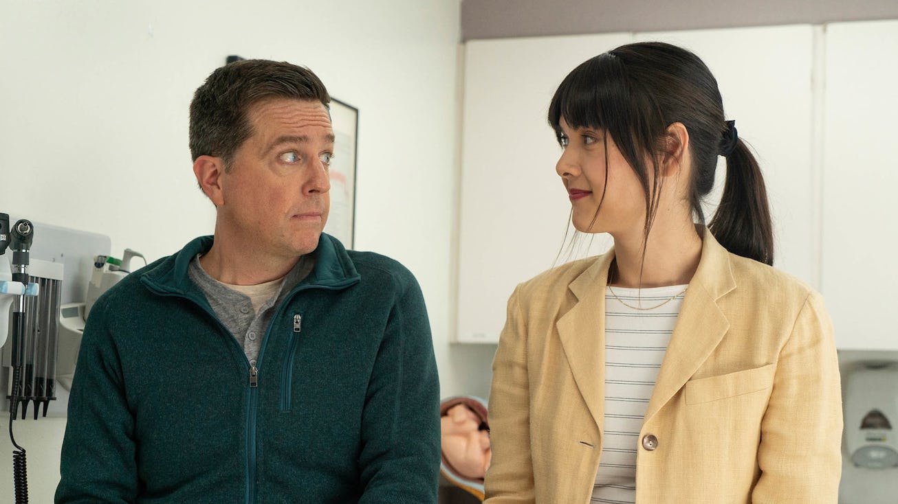 Ed Helms and Patti Harrison in 'Together Together,' which premiered at the 2021 Sundance Film Festiv...