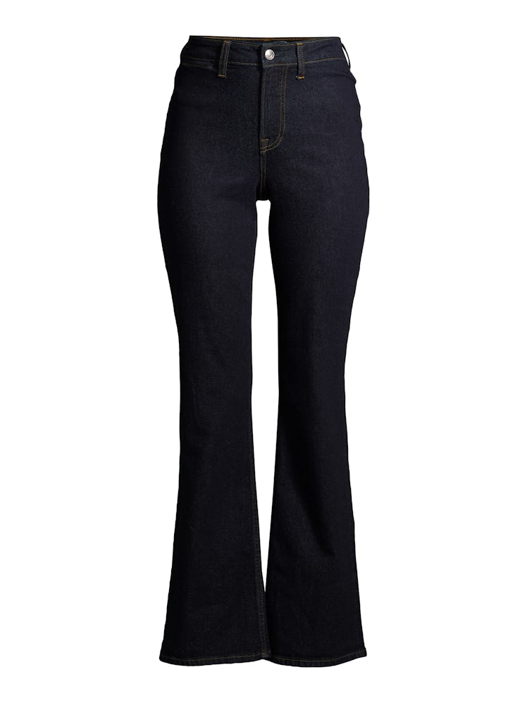 Contrast Stitch Easy Flare Jean 