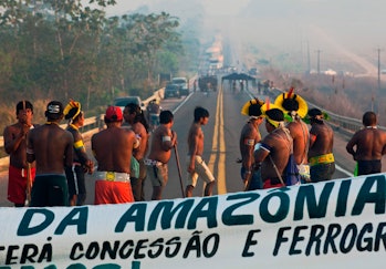 Amazon rainforest protest