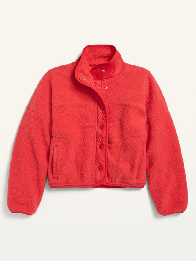 Sherpa/Nylon Hybrid Jacket for Girls