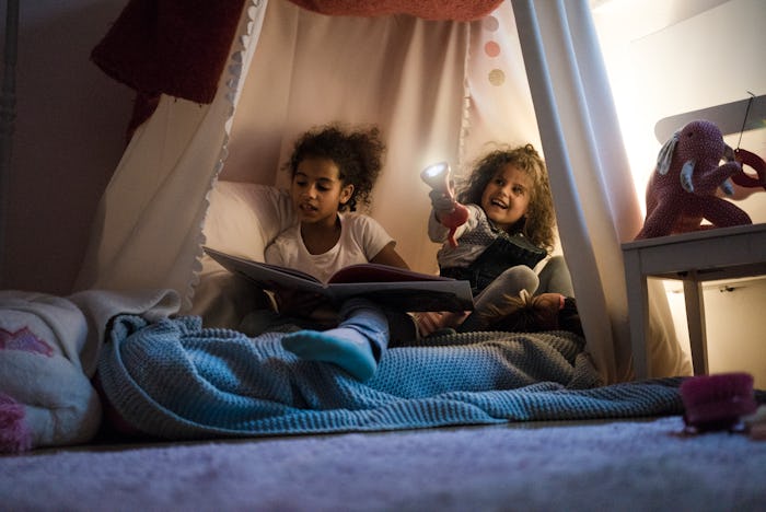 Build forts, play library, and play more childhood games when you're stuck inside during a blizzard.