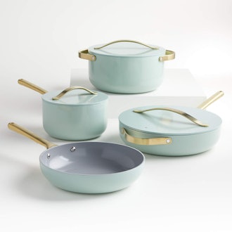 Caraway Home Silt Green 7-Piece Non-Stick Ceramic Cookware Set