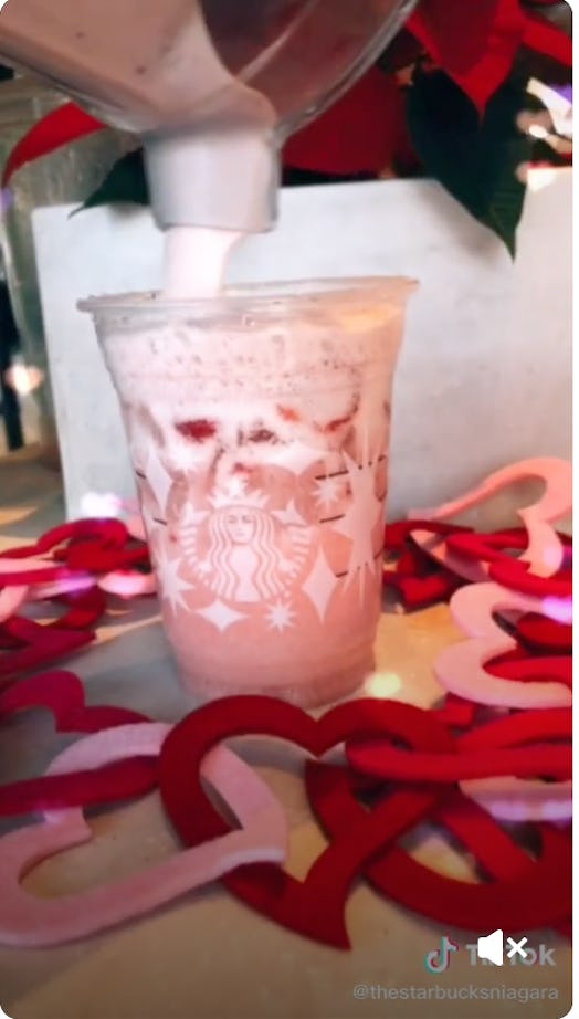 Try this secret menu Starbucks drink for Valentine's Day.