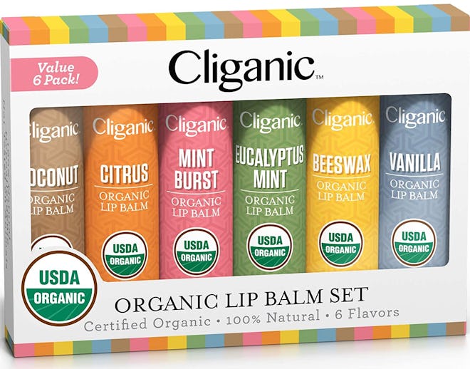 Cliganic USDA Organic Lip Balm (6-Pack)