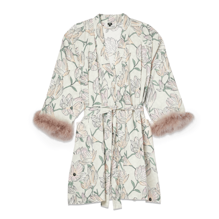 Ultimate Fur-Lined Floral Robe