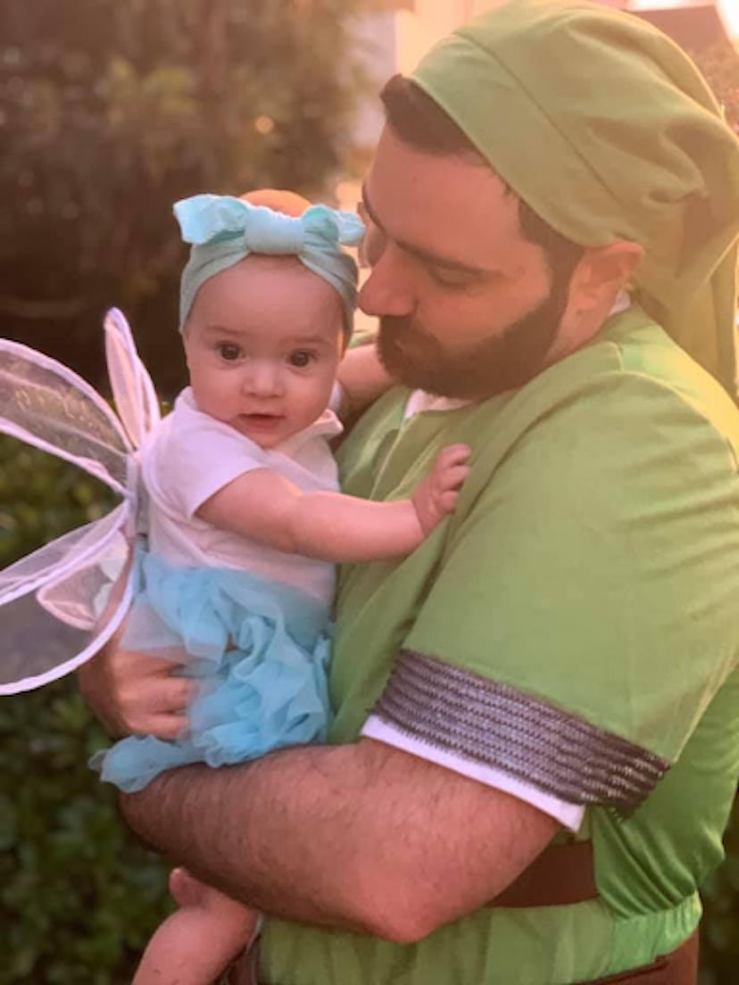 Chris Musto as Link with his daughter as Navi for Halloween.