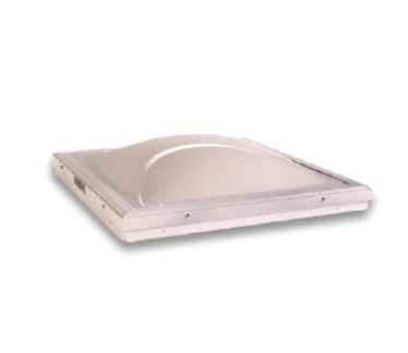 Solar Fixed Curb Mount Skylight, with White over Clear Acrylic Double Dome