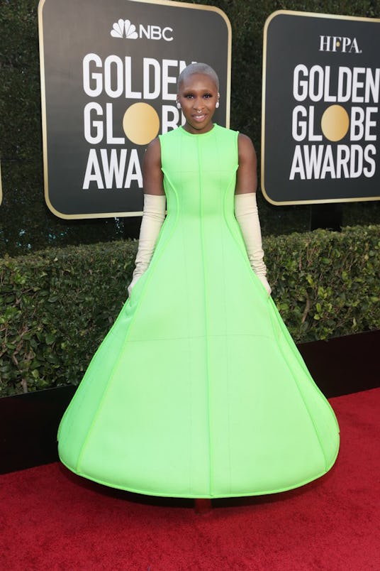 Cynthia Erivo in Valentino for the 2021 Golden Globes.