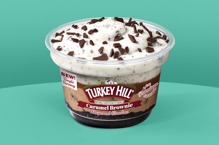 Turkey Hill released new ice cream cookie sandwiches and layered sundae cups.