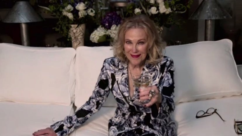 Catherine O'Hara in custom Vera Want at the 2021 Golden Globes.