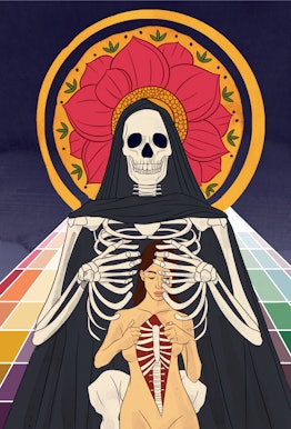 The Death tarot card corresponds with fixed water zodiac sign Scorpio.