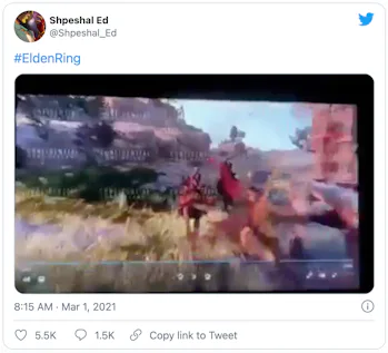 Il filmato rubato di “Elden Ring” dimostra che il videogioco è ancora là fuori Il filmato rubato di “Elden Ring” dimostra che il videogioco è ancora là fuori