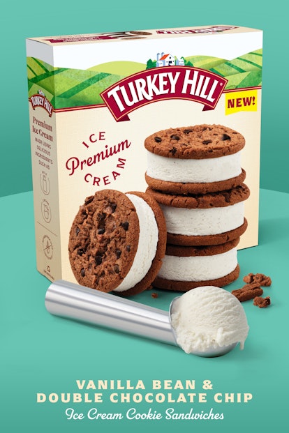 Turkey Hill released new ice cream cookie sandwiches and layered sundae cups.