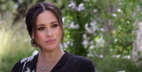 Meghan Markle during her 2021 interview with Oprah Winfrey. Photo via CBS/YouTube