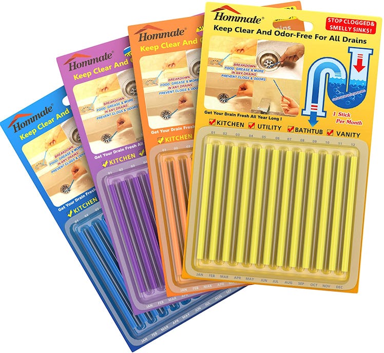 Hommate Drain Cleaner & Deodorizer Sticks (48 Count)