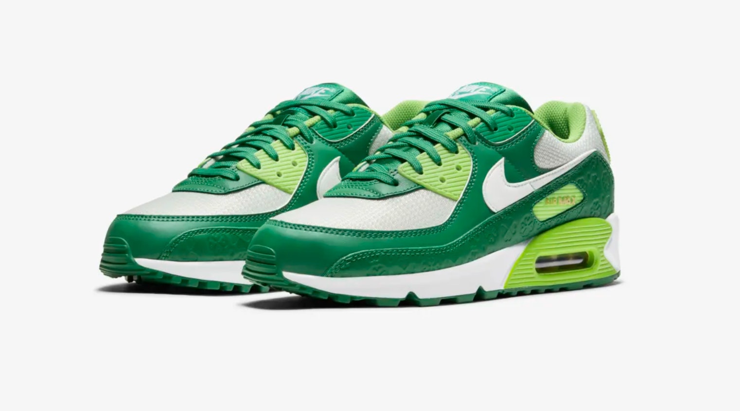 green and white nikes shoes