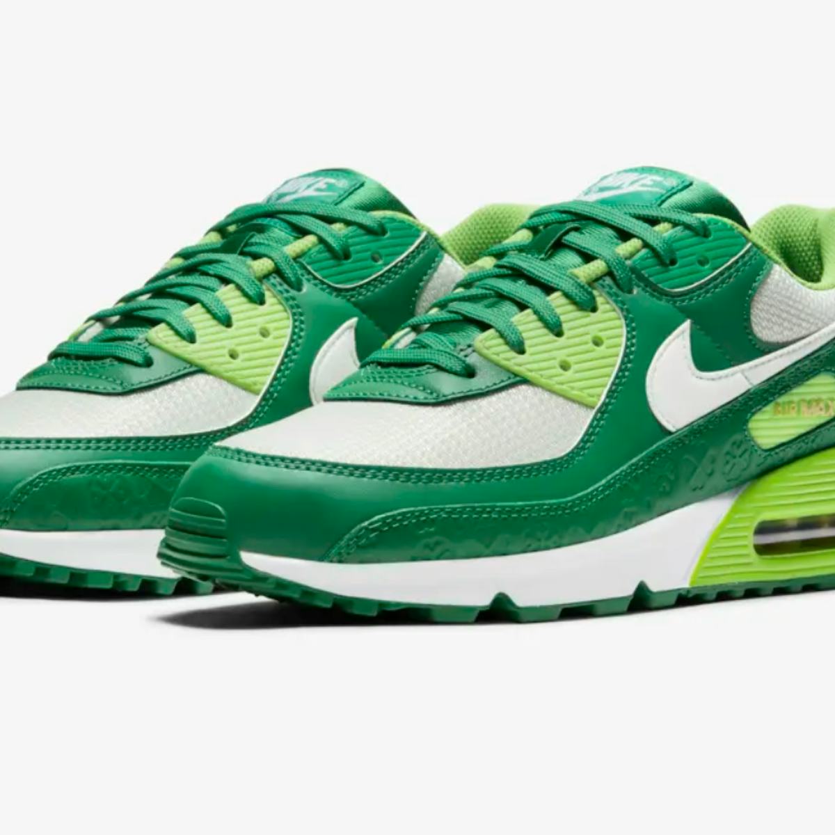 Nike's St. Patrick's Day sneakers are covered in green and Nike's St. Patrick's Day sneakers are covered in green and