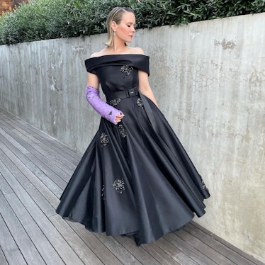 Sarah Paulson wearing a black Prada dress at the 78th Golden Globe Awards