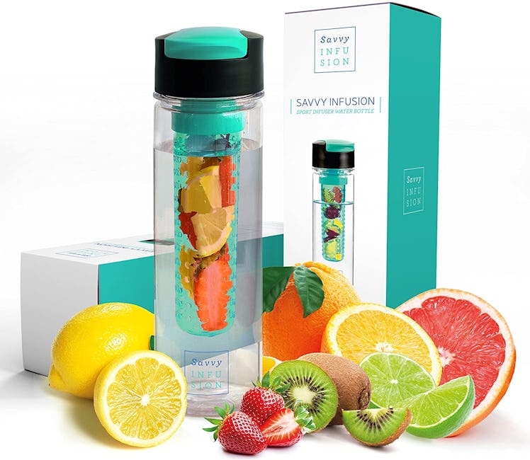 Savvy Infusion Flip Top Fruit Infuser Water Bottle