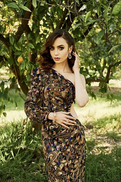 Lily Collins in Cartier
