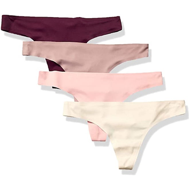 Amazon Essentials Seamless Thong Underwear (4-Pack) 