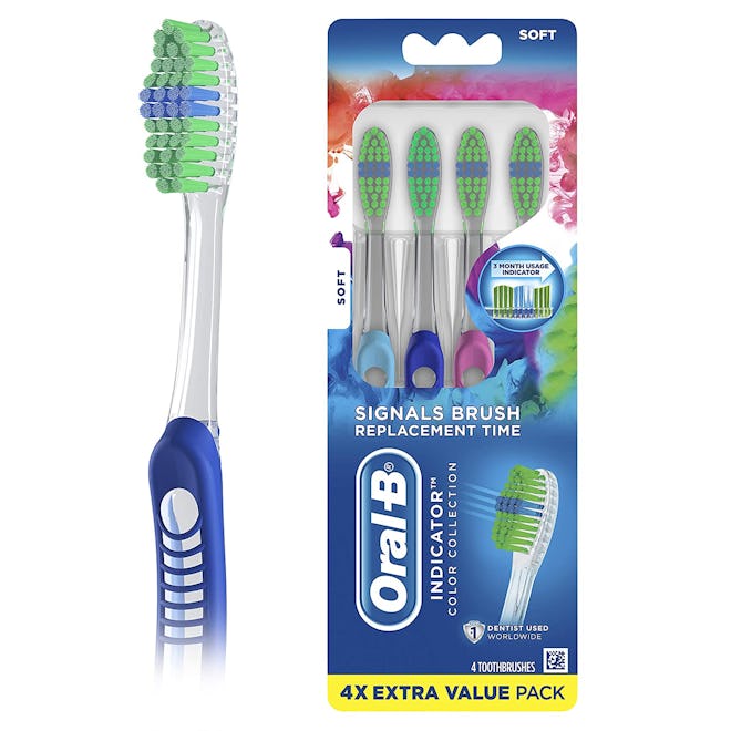 Oral-B Indicator Color Collection Manual Toothbrush (4-Pack)