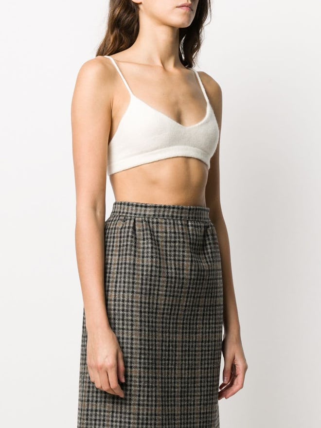 Laneus Cashmere Knit Bralette Top