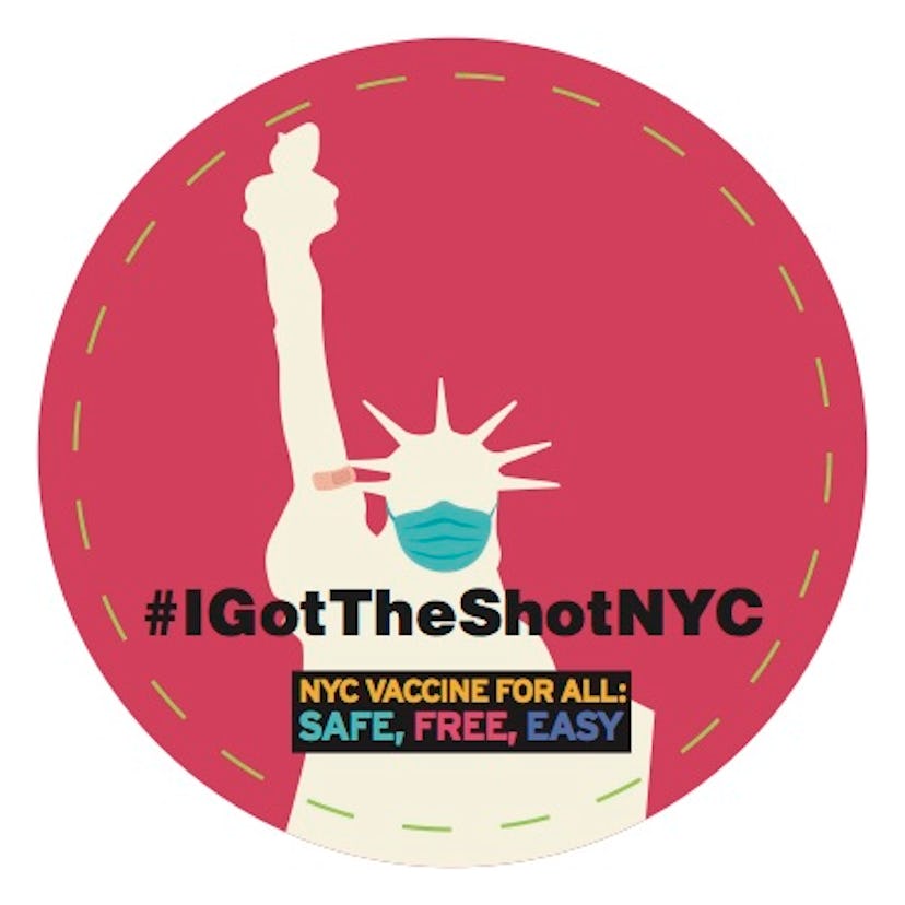 NYC's COVID-19 vaccination sticker
