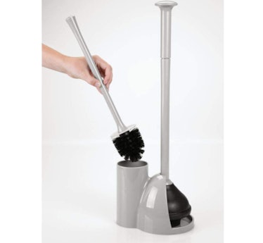 mDesign Compact Toilet Brush and Plunger