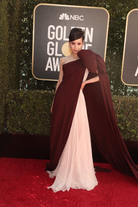 Sofia Carson in Giambattista Valli at the 2021 Golden Globes.