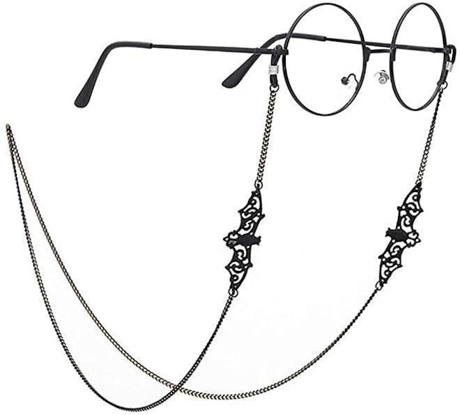 Pinksee Black Bat Glasses Chain