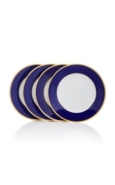 Set-Of-Four Porcelain Dessert Plates