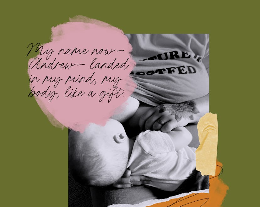 A parent lying down with a baby