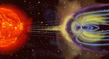 The Earth’s magnetic field protects us from the most harmful portions of the sun's radiation.