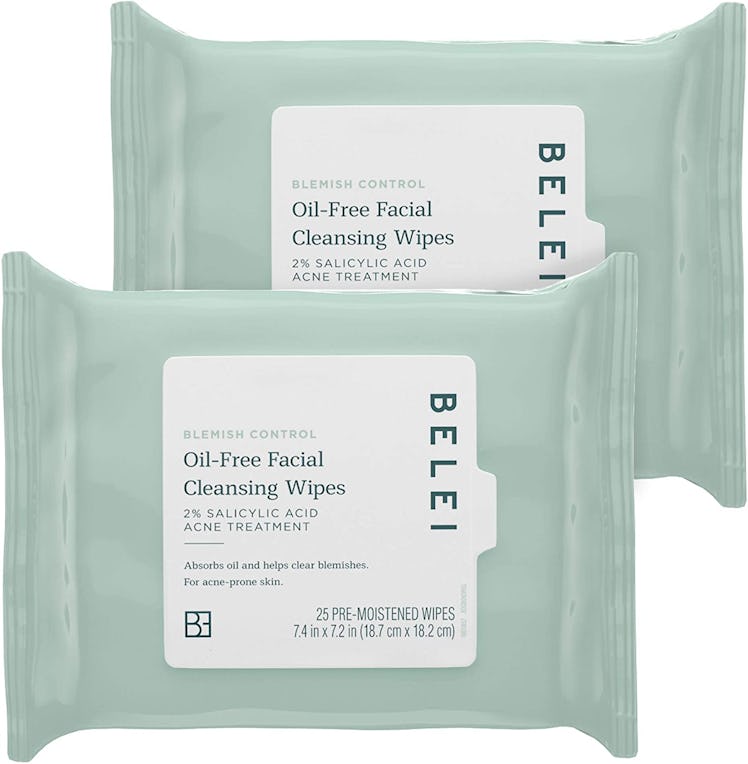 Belei by Amazon: Oil-Free Facial Cleansing Wipes, (2-pack of 25 wipes)