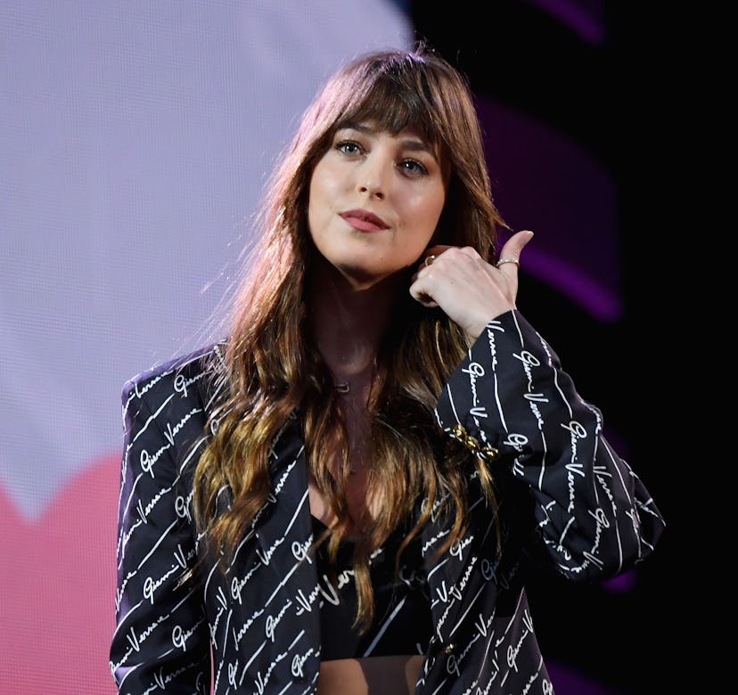 US actress Dakota Johnson speaks onstage at the 2019 Global Citizen Festival: Power The Movement in ...