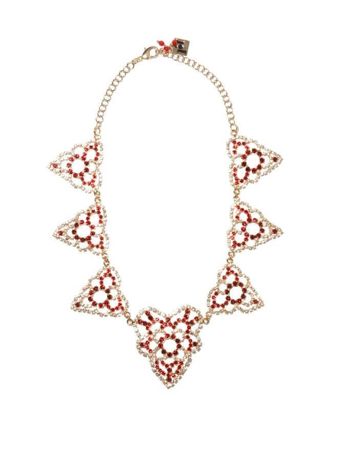 Heart Crystal-Embellished Necklace