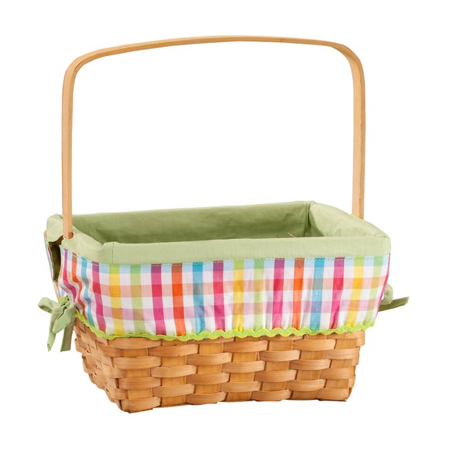 Plaid Wicker Easter Basket