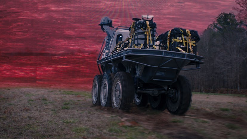 A large S.W.O.R.D. vehicle headed to penetrate the Hex in WandaVision