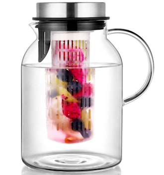 Hiware Glass Fruit Infuser Water Pitcher