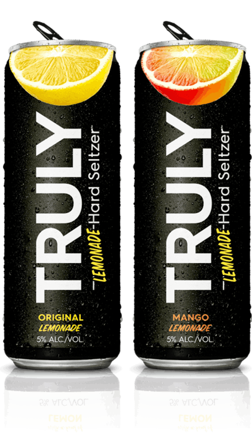 Truly's hard lemonade comes in four flavors, including mango and black cherry.